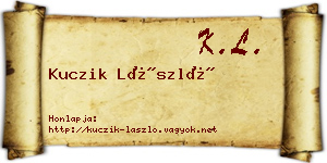 Kuczik László névjegykártya