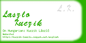laszlo kuczik business card