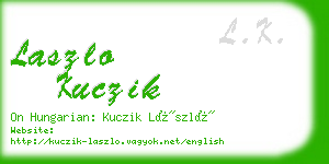 laszlo kuczik business card